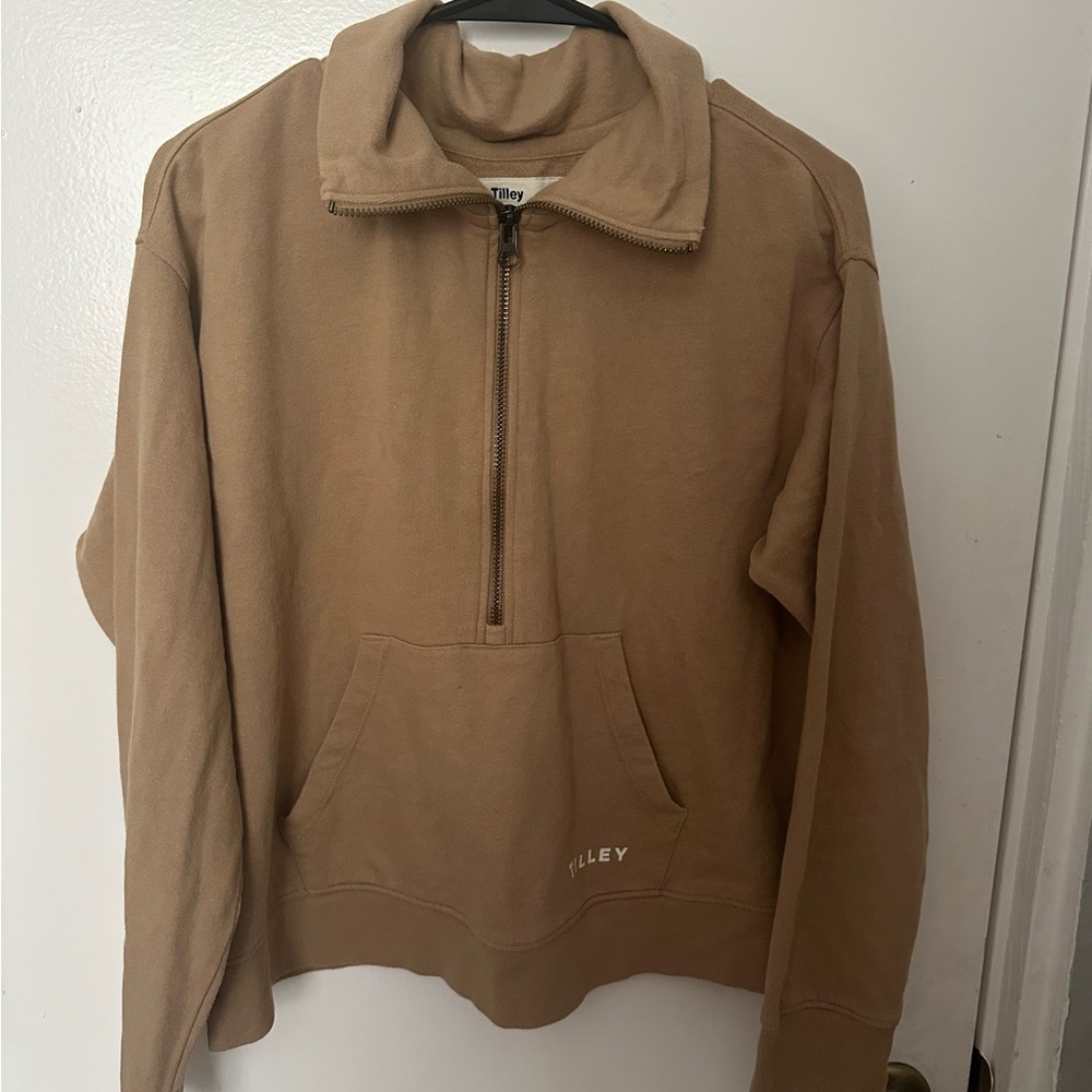 Tilley Brown Zip Up Jacket with Classic Collar
